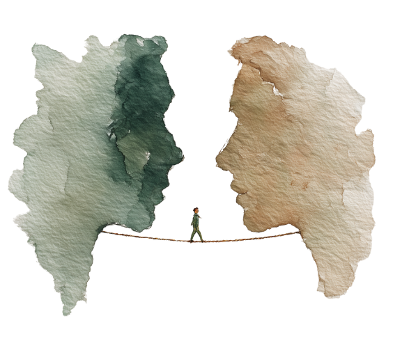 Watercolour artwork representing CBT therapy, reflecting The Practitioner Studio’s support for CBT practitioners through calm and intentional business solutions.
