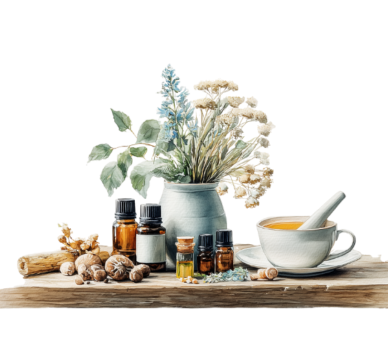 Watercolour artwork symbolising support for Herbal Medicine practitioners by The Practitioner Studio, created for Holistic Health Professionals