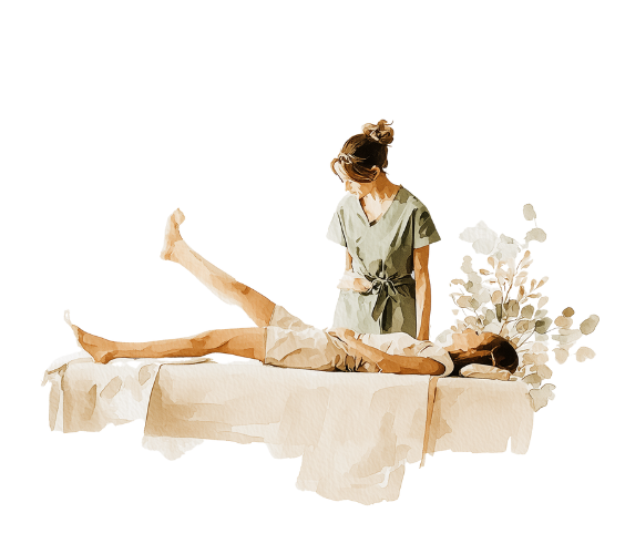 Physiotherapist helping client with exercises - Support for Physiotherapy, The Practitioner Studio